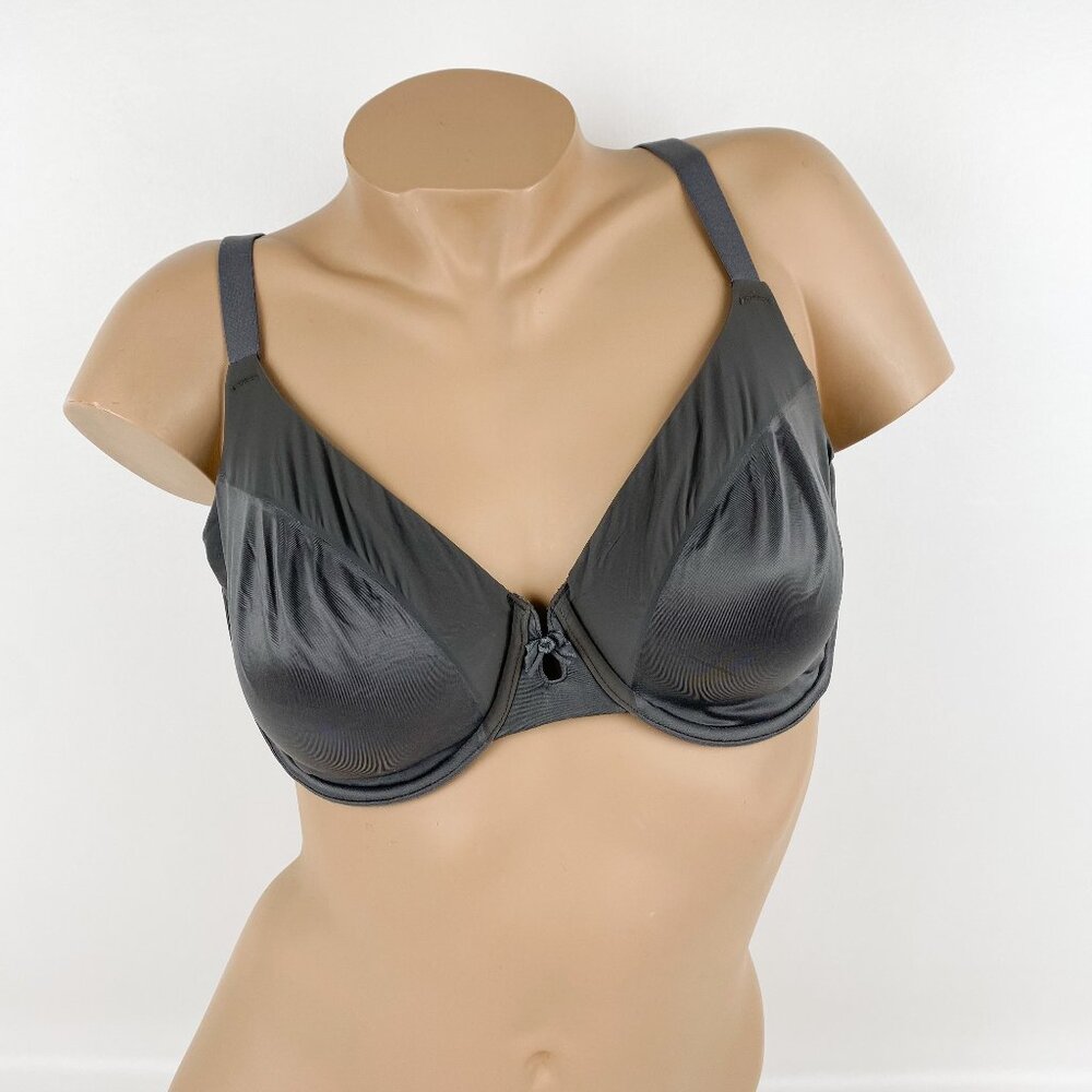 Women's DKNY Underwire Bra size 38D Dark Gray Silky Fabric